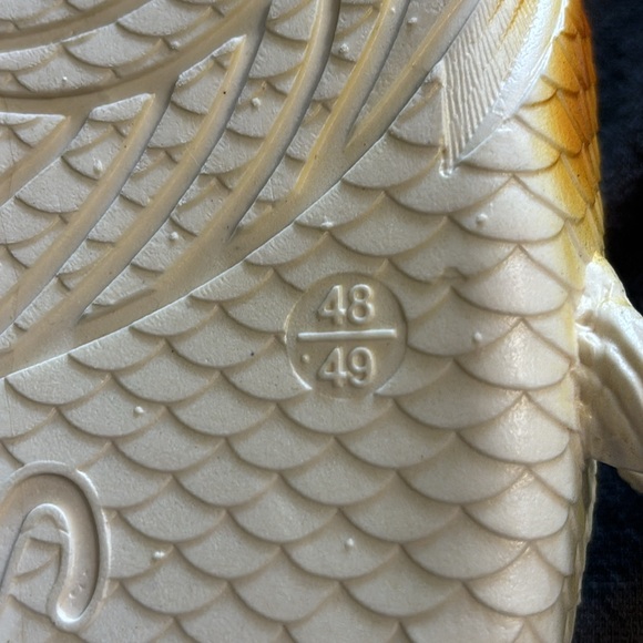 Coddies Rubber Fish Shoes Mens Sz 14-15 Green Bass Fish Fun Gift EUC - Picture 4 of 6